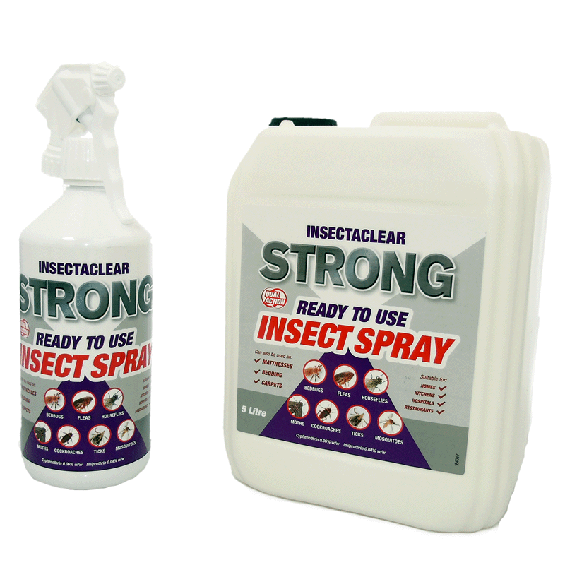 Insectaclear STRONG Bedbug Killer for Mattresses Carpets and Bedding